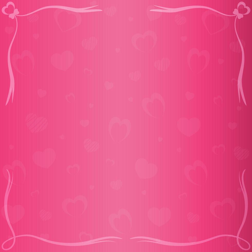 Holiday pink background with hearts. Vector background