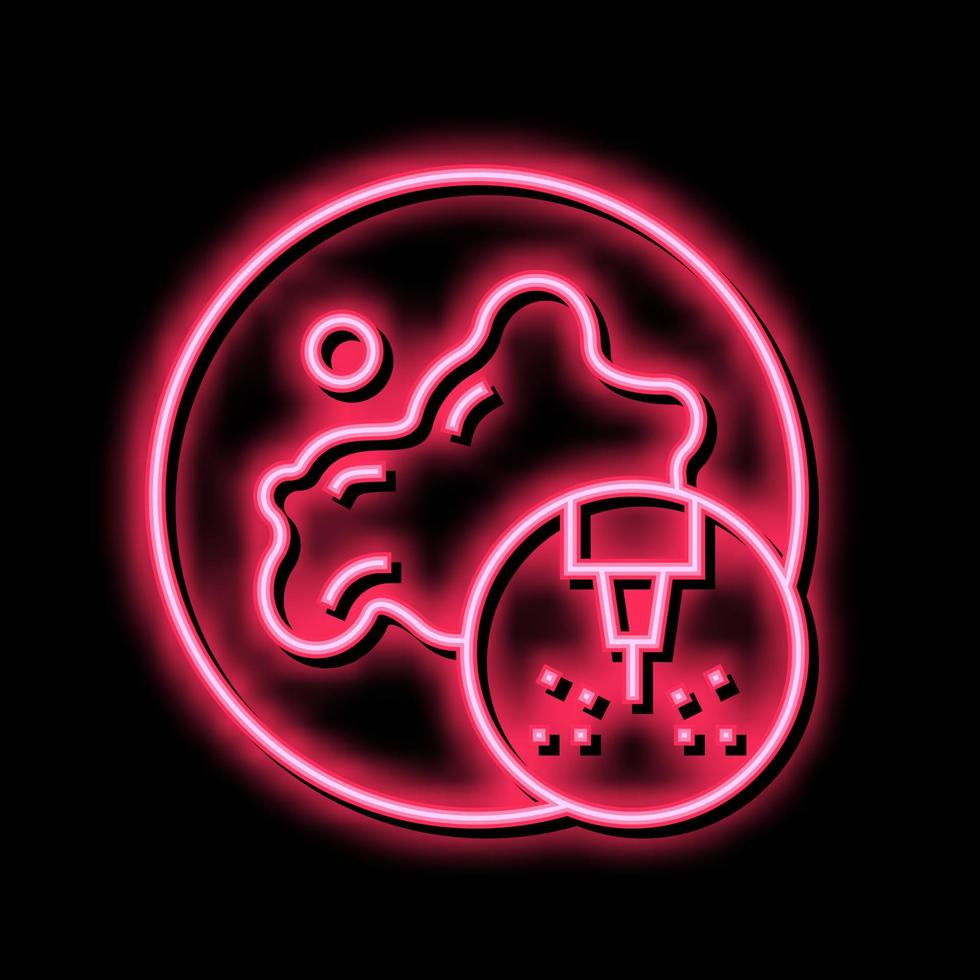 resurfacing laser neon glow icon illustration vector