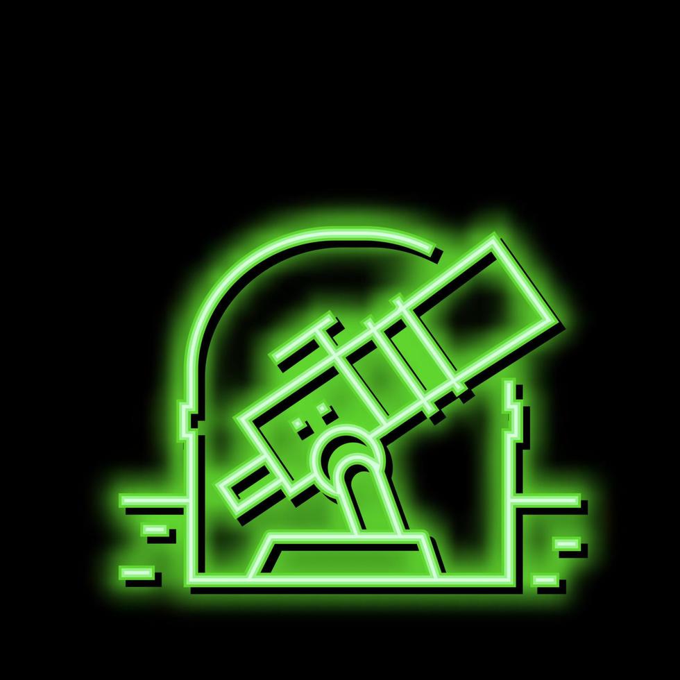 telescope of observatory neon glow icon illustration vector