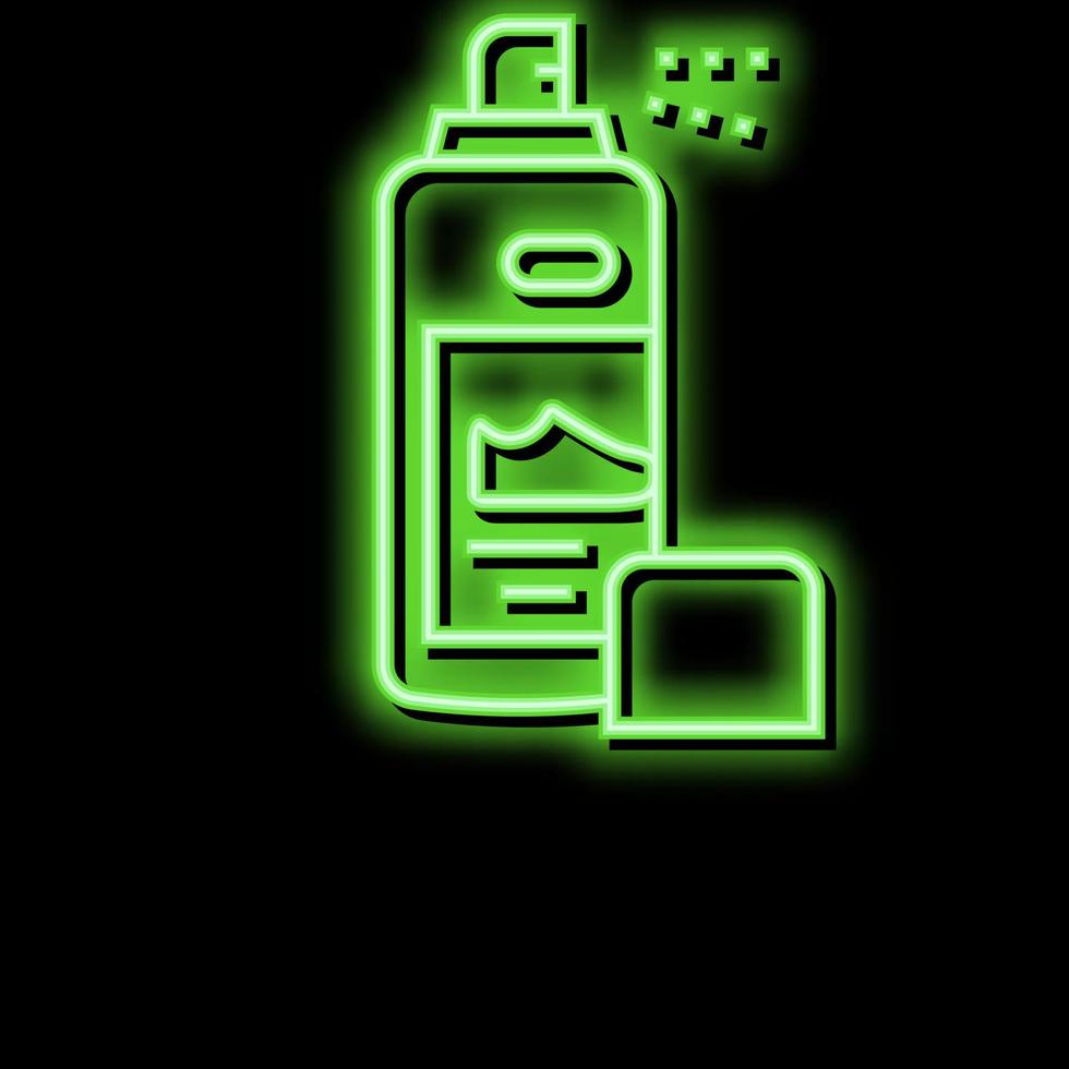 paint sprayer shoe care neon glow icon illustration vector