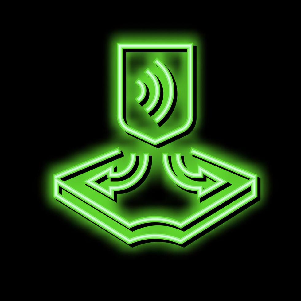 stretched fabrics properties neon glow icon illustration vector