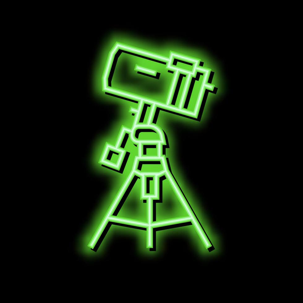 catadioptric planetarium neon glow icon illustration vector