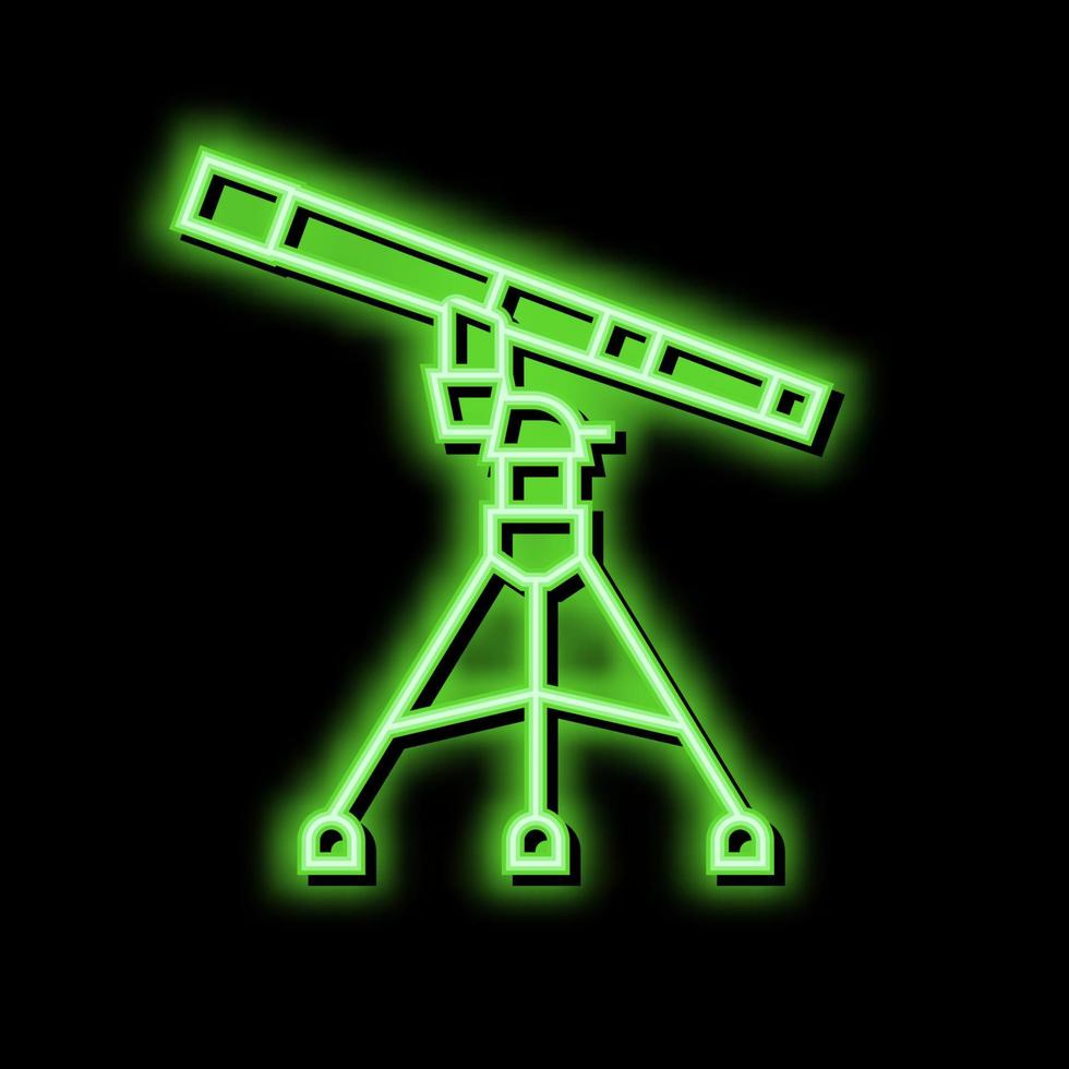 refractor planetarium neon glow icon illustration vector