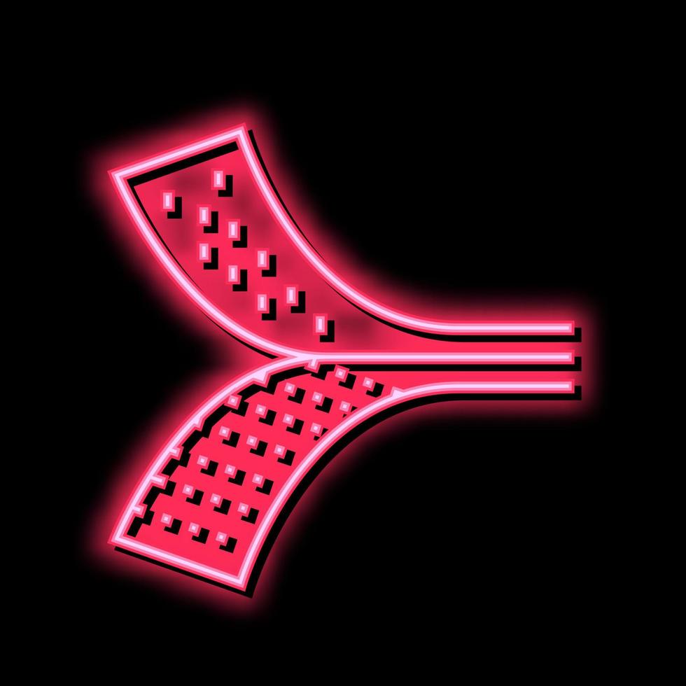fastening tape neon glow icon illustration vector
