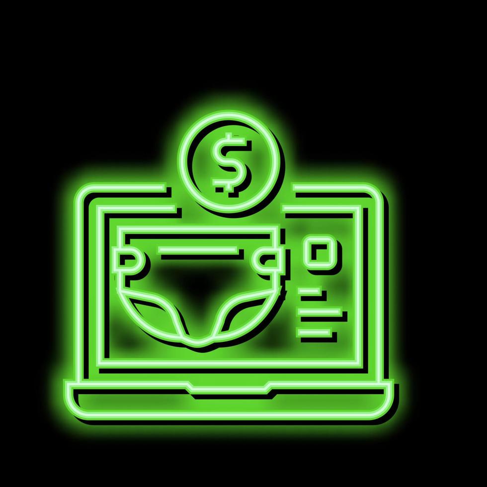 newborn children shop department neon glow icon illustration vector