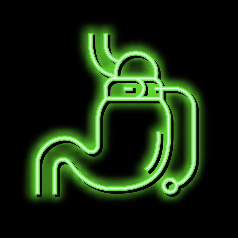 banding bariatric neon glow icon illustration vector