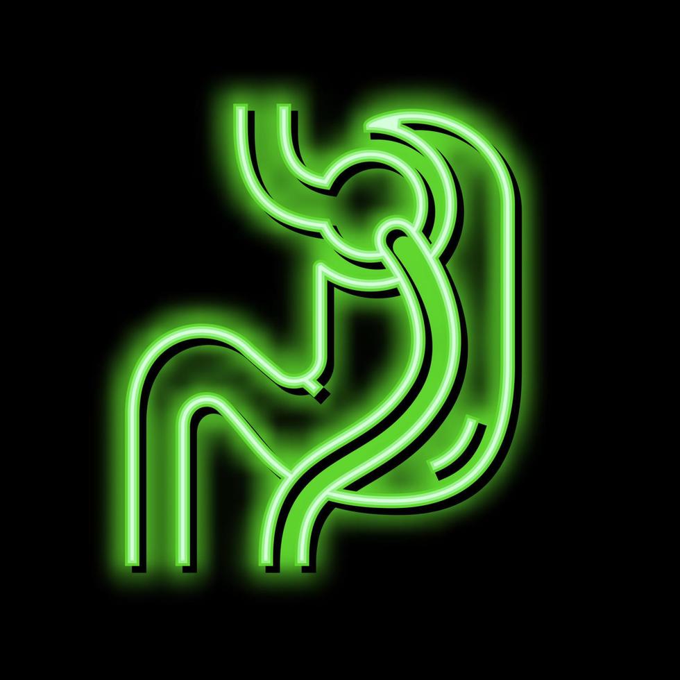 lacing bariatric neon glow icon illustration vector