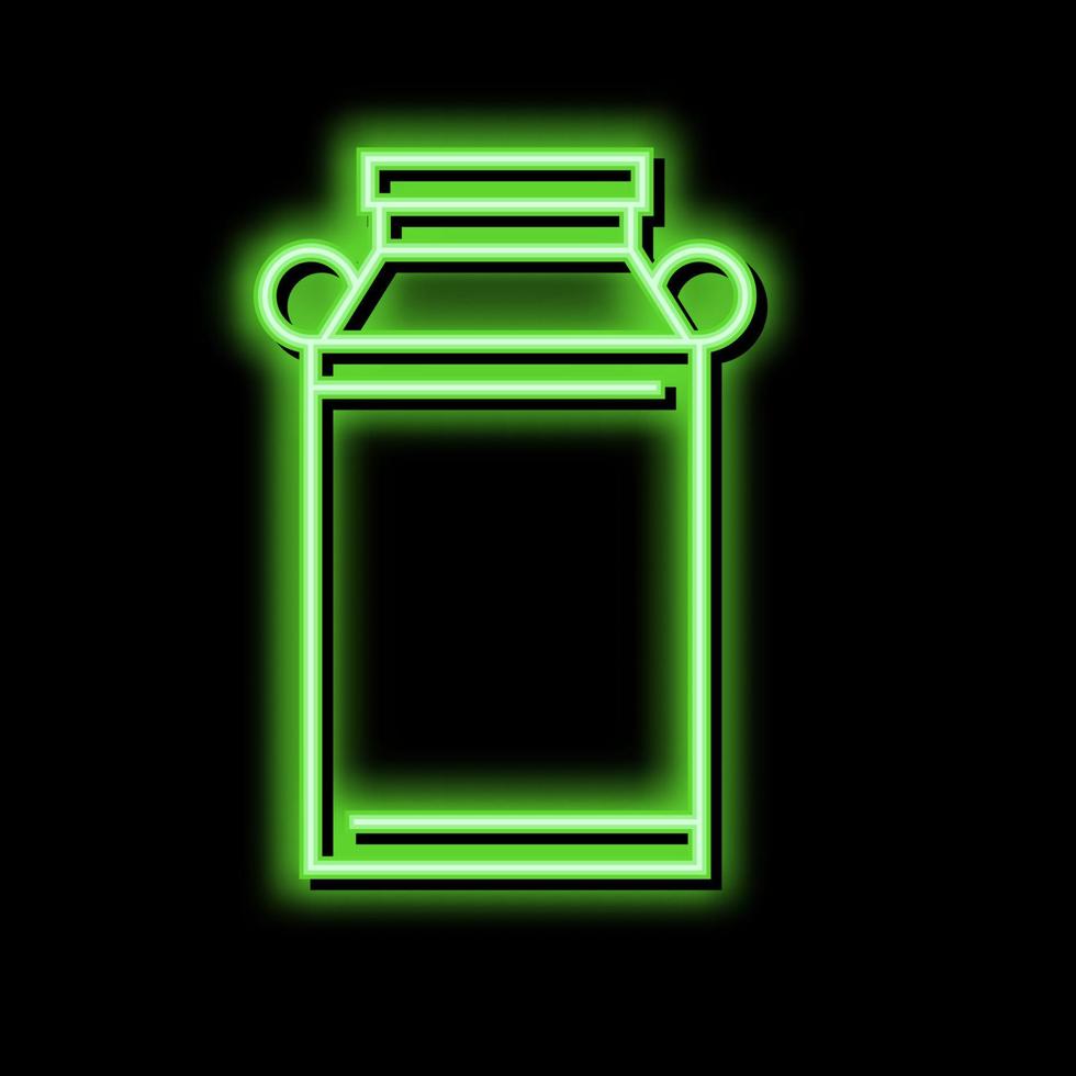 milk can neon glow icon illustration vector