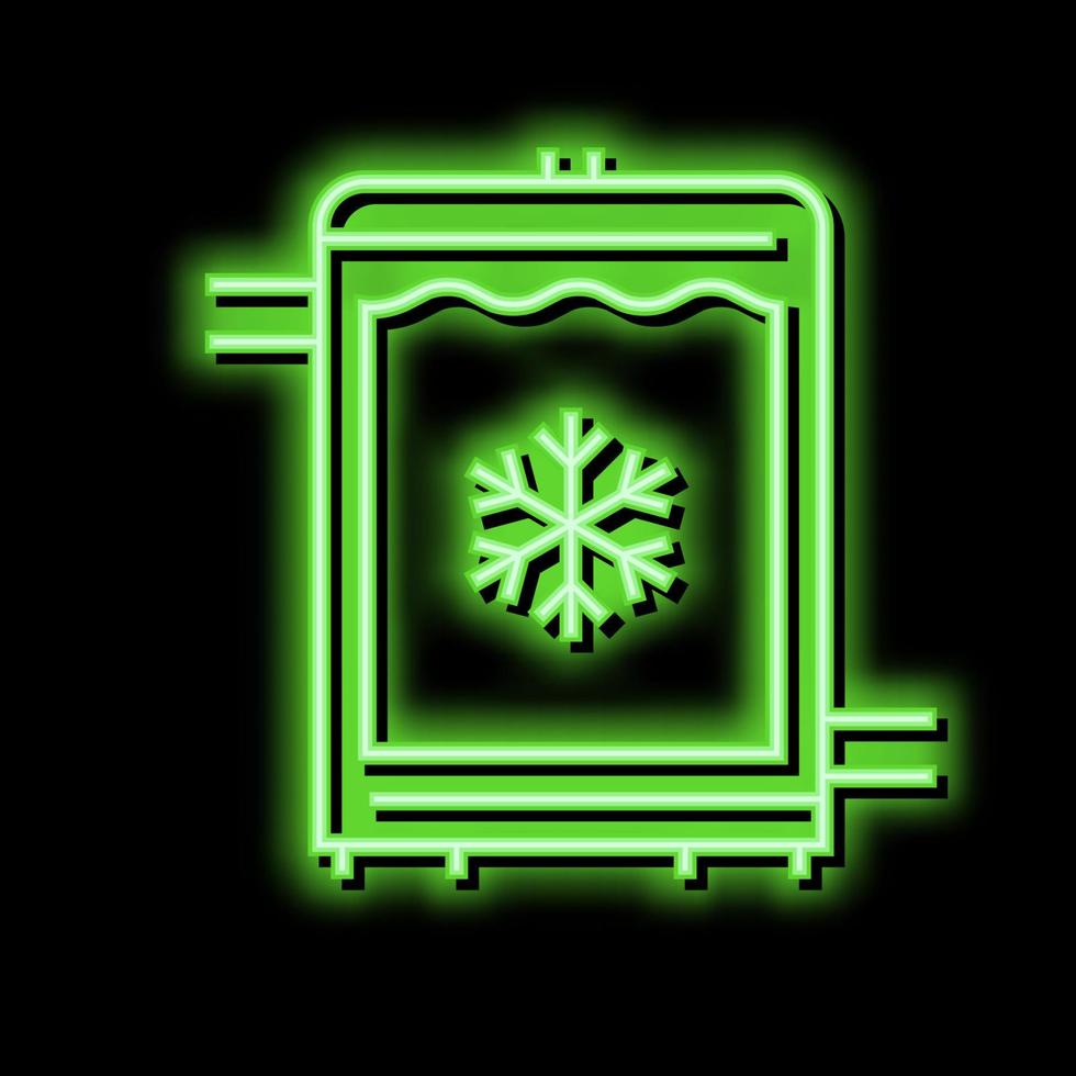 refrigerator cheese production neon glow icon illustration vector