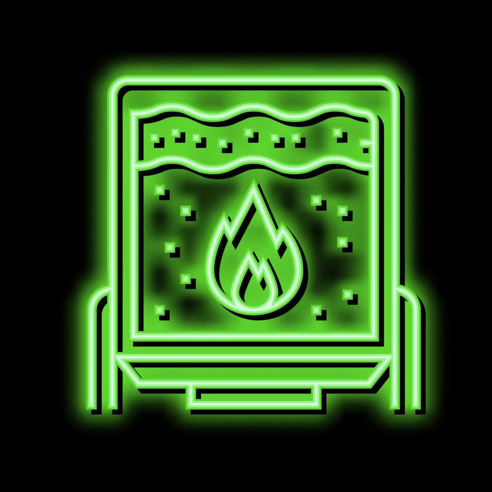 scalding cheese equipment neon glow icon illustration vector