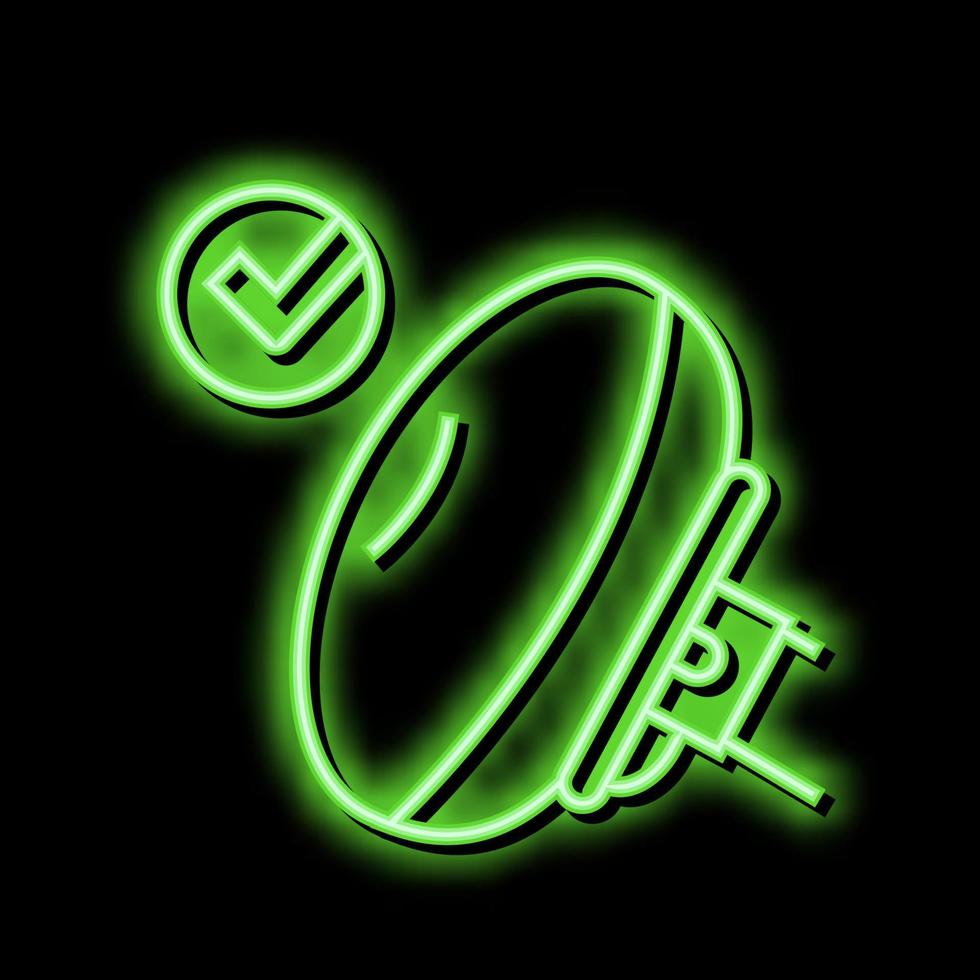 airbag testing car neon glow icon illustration vector