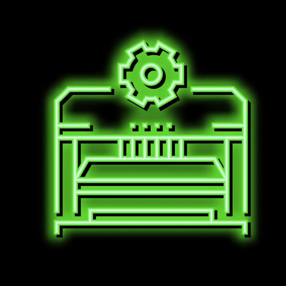 forming and punching parts car neon glow icon illustration vector