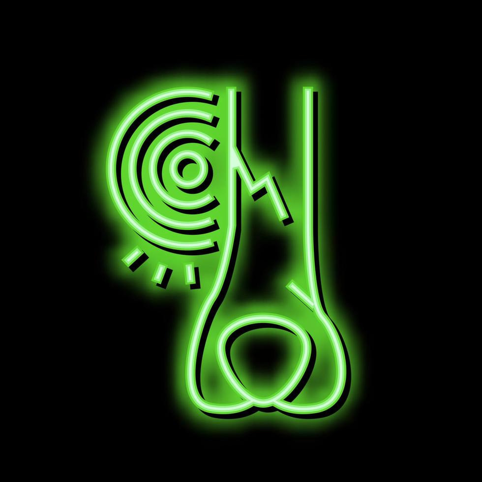 crack bone disease neon glow icon illustration vector