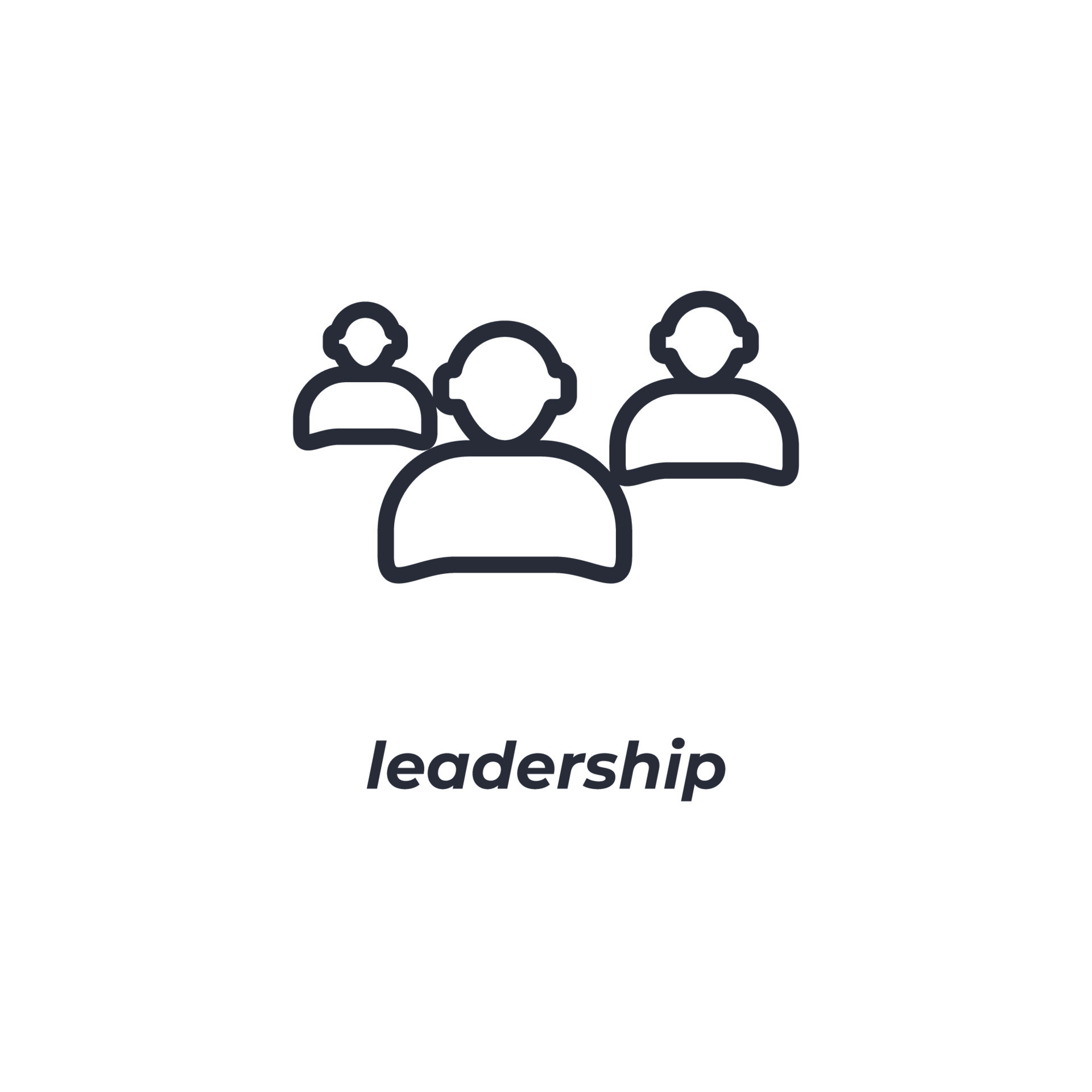 Vector sign leadership symbol is isolated on a white background. icon