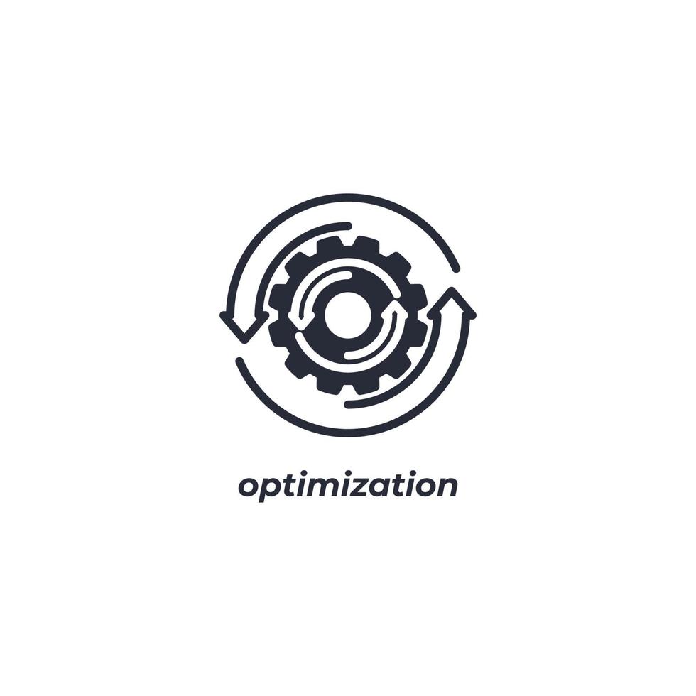 Vector sign optimization symbol is isolated on a white background. icon ...