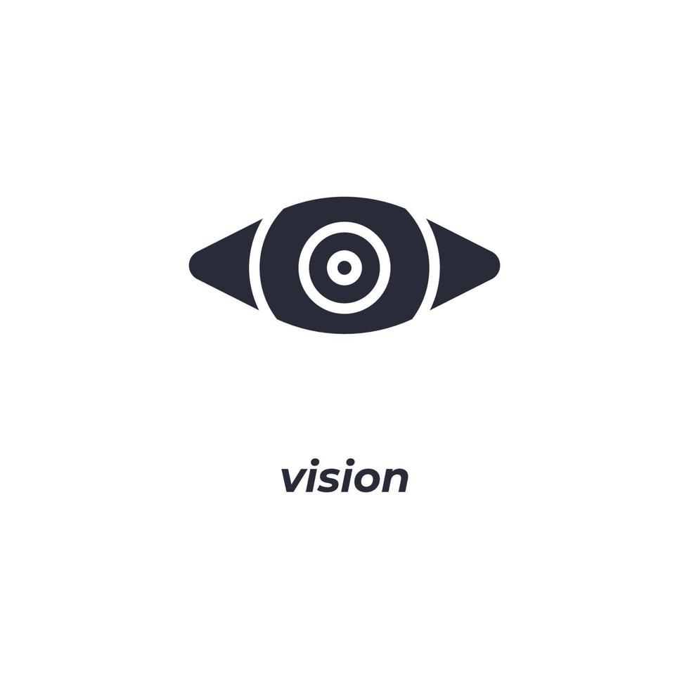 Vector sign vision symbol is isolated on a white background. icon color editable.