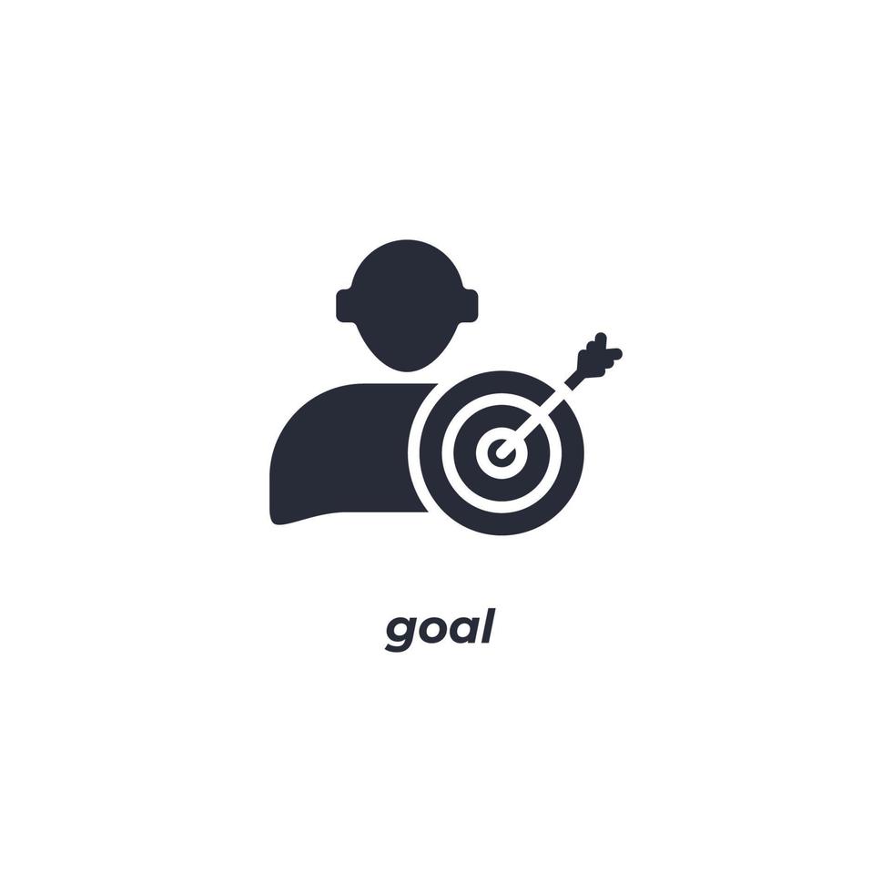 Vector sign goal symbol is isolated on a white background. icon color editable.