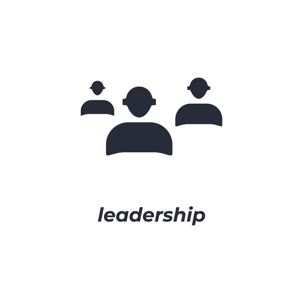 Vector sign leadership symbol is isolated on a white background. icon color editable.