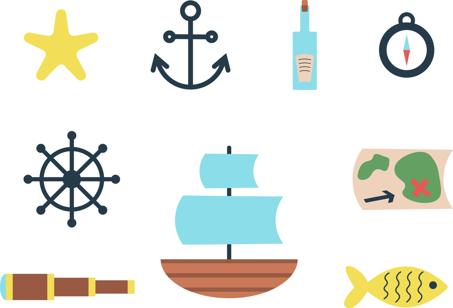 Pirate Set Vector 20594805 Vector Art At Vecteezy Pirate Set Vector 20594805 Vector Art At Vecteezy