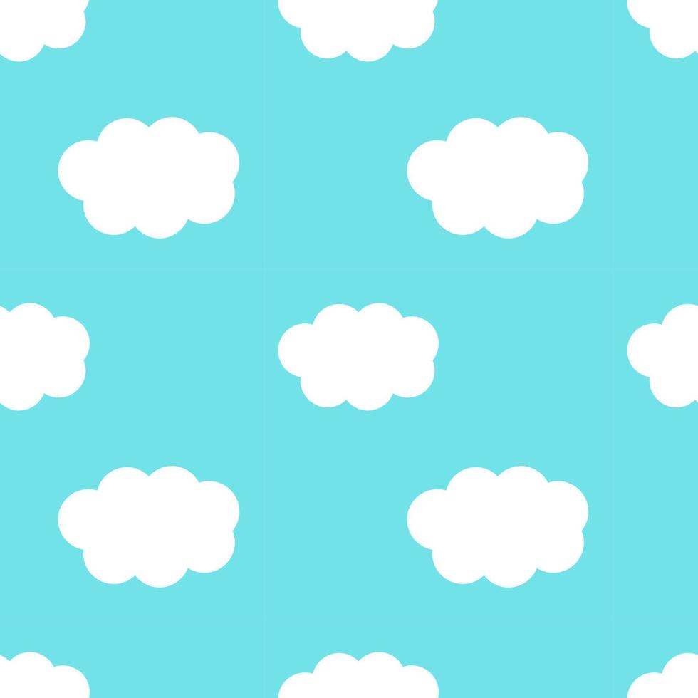 Sky with clouds, seamless pattern, vector. vector