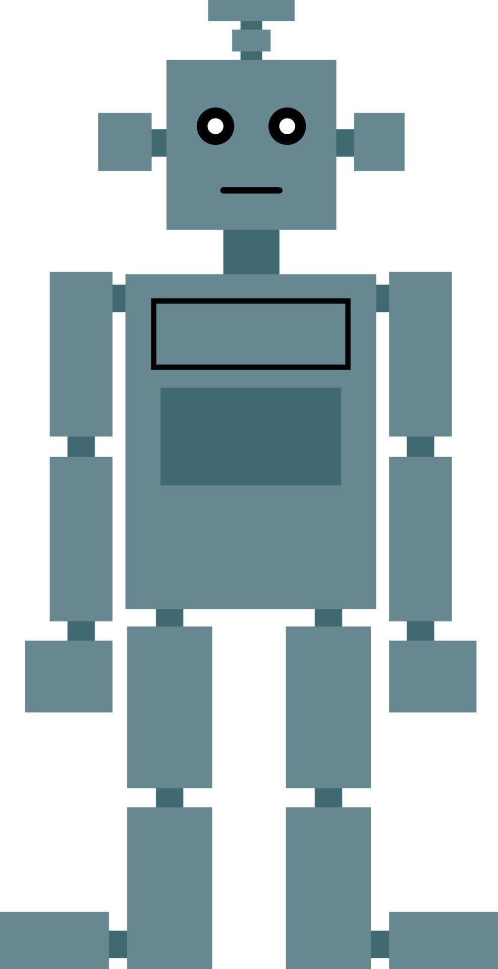 Robot, vector. Blue robot on a white background. 20594832 Vector Art at