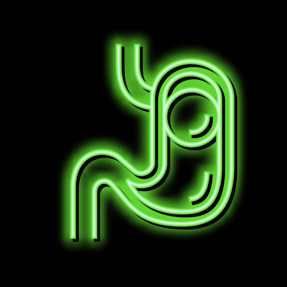 bloating bariatric neon glow icon illustration vector