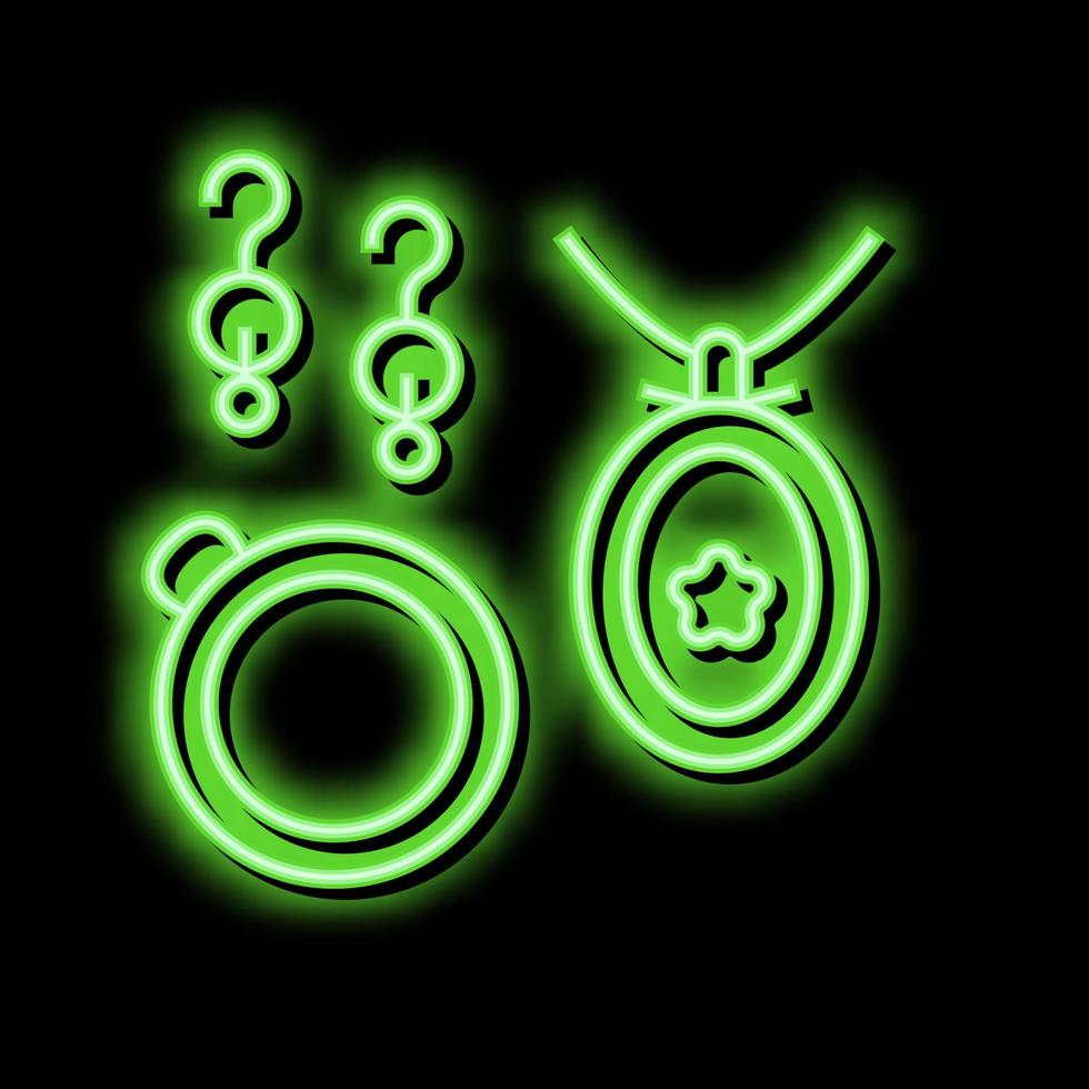 bijouterie jewellery neon glow icon illustration vector