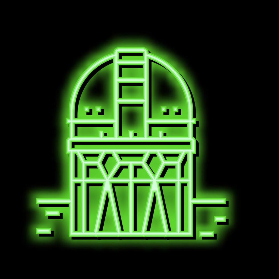building planetarium neon glow icon illustration vector