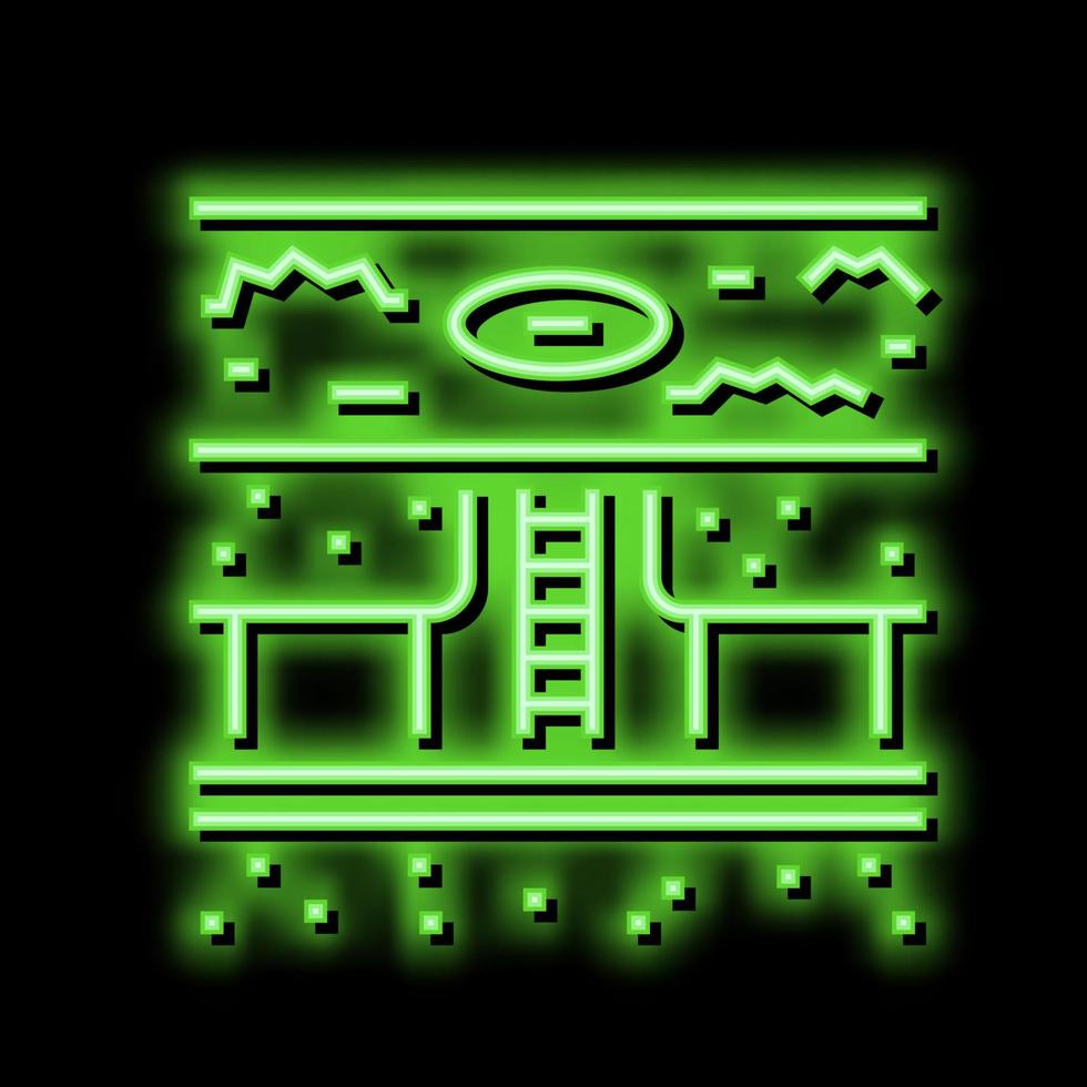 sewerage communication land neon glow icon illustration vector