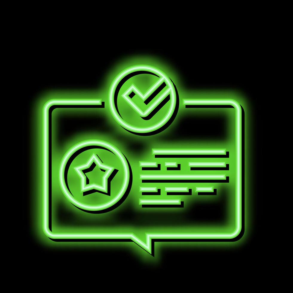 review bonus neon glow icon illustration vector