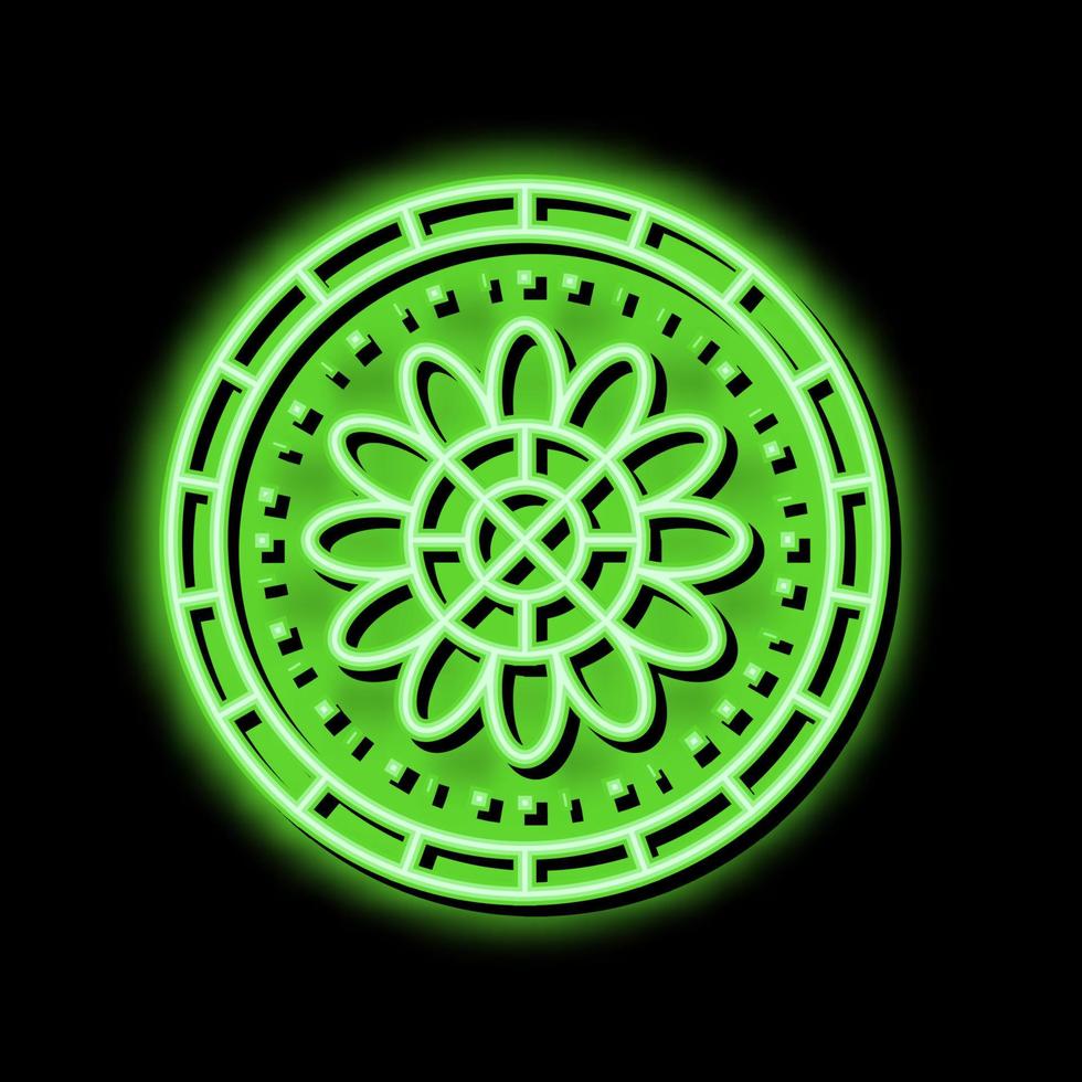 boho astrological neon glow icon illustration vector