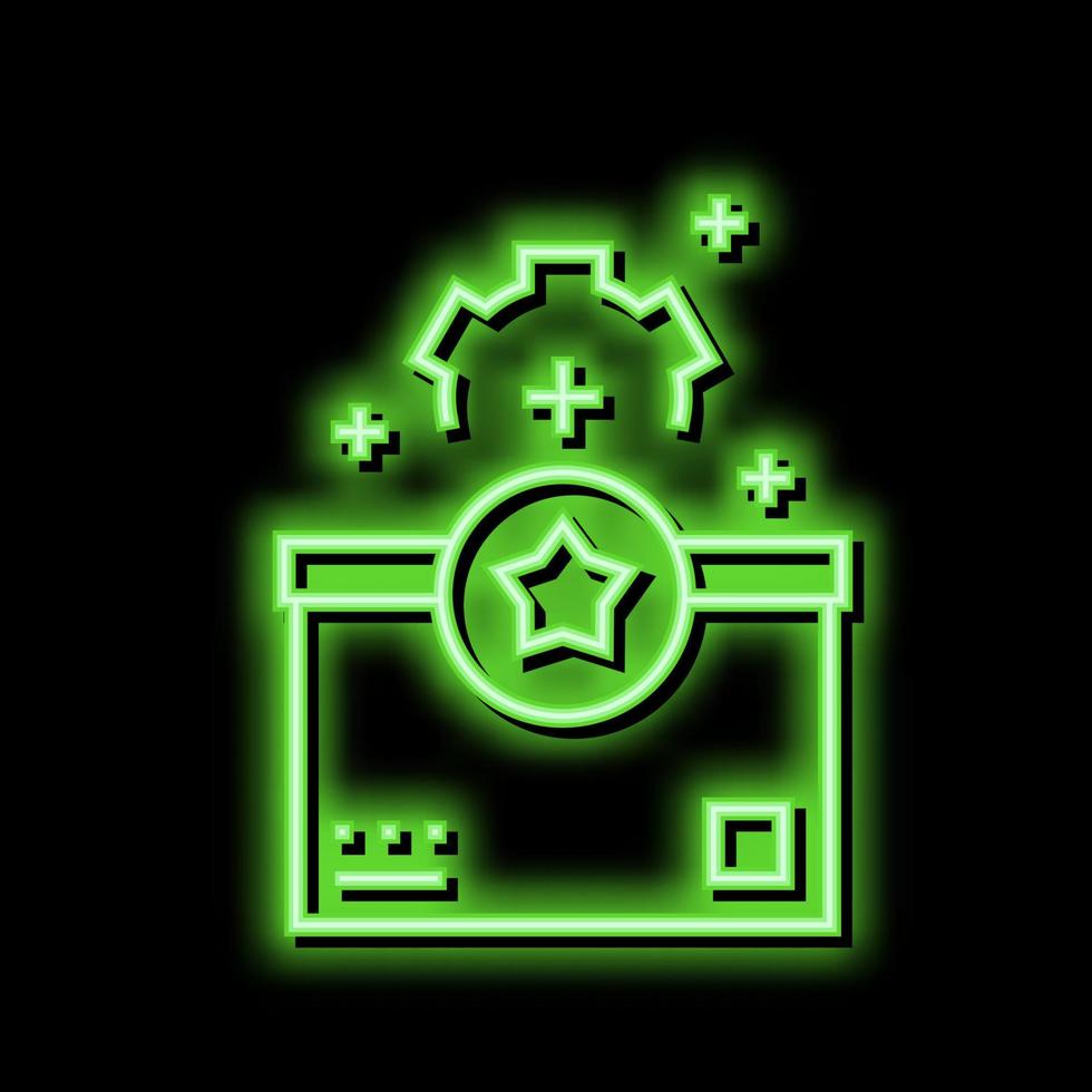 gift bonus neon glow icon illustration vector