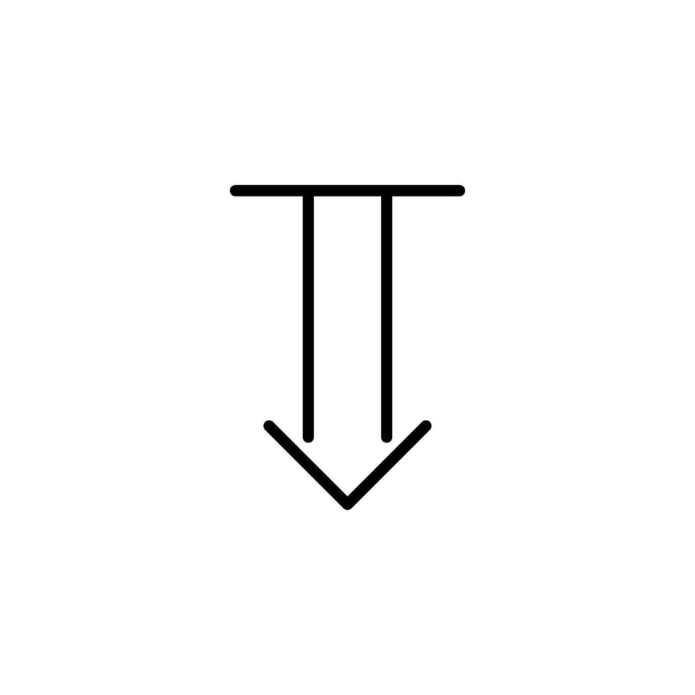 Download icon with outline style vector