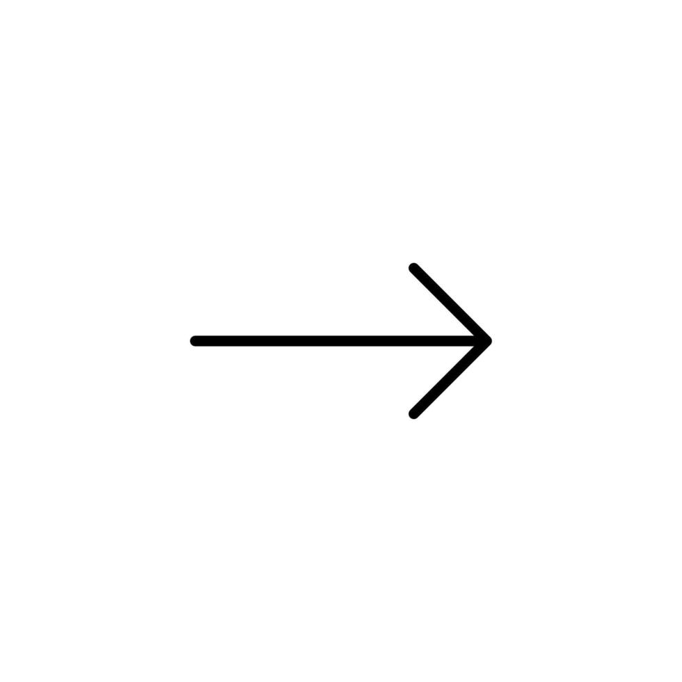 Arrow icon with outline style vector