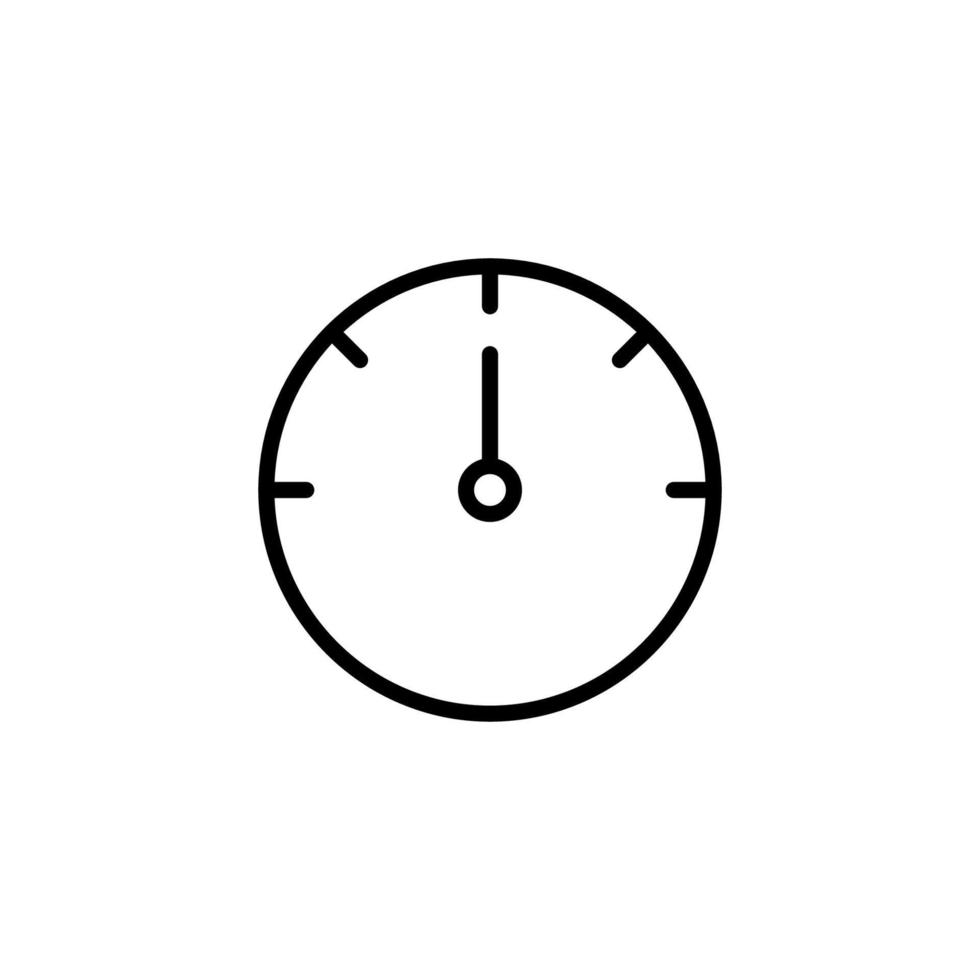 Speedometer icon with outline style vector