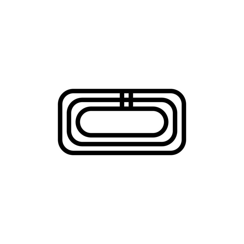 Track icon with outline style vector