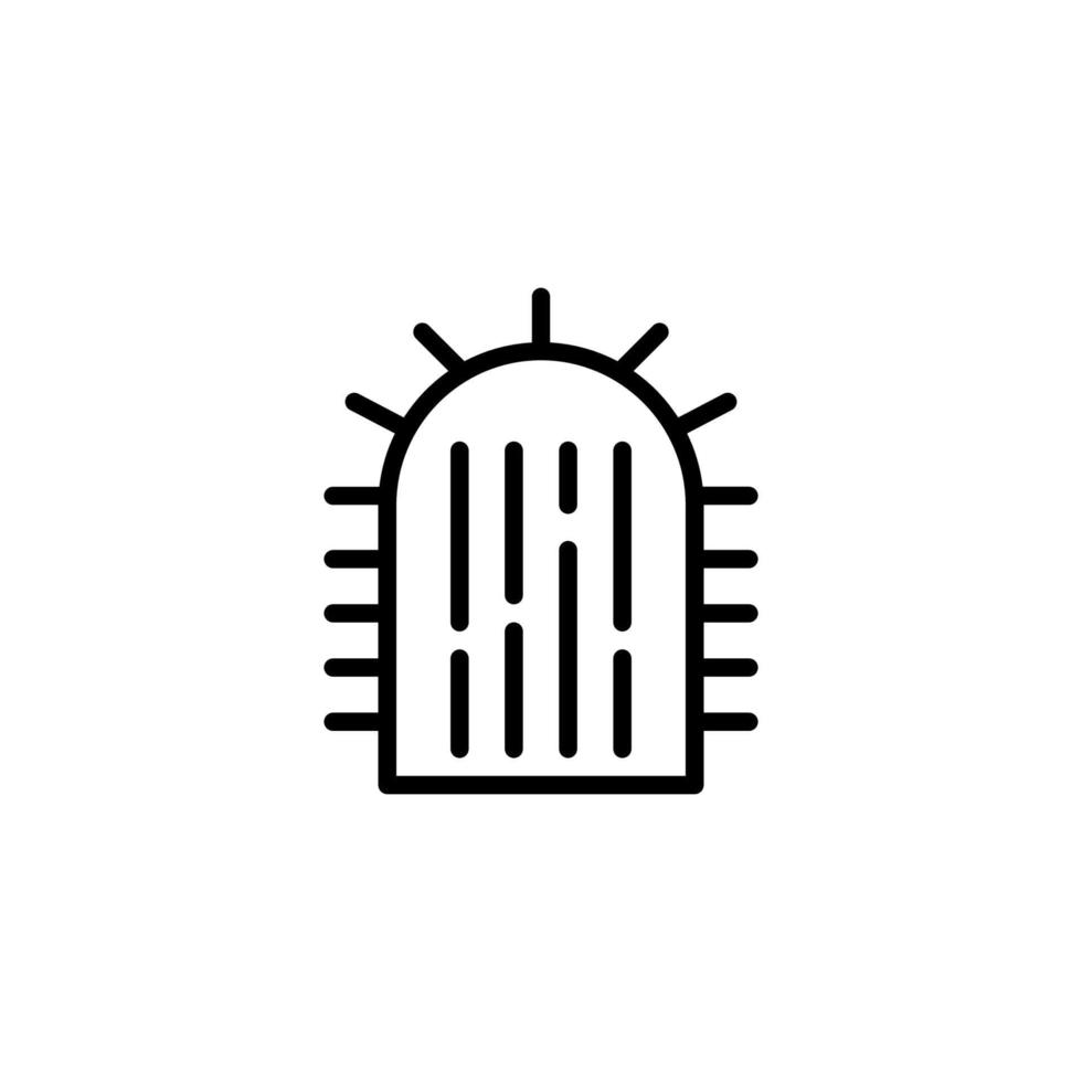 Cactus icon with outline style vector