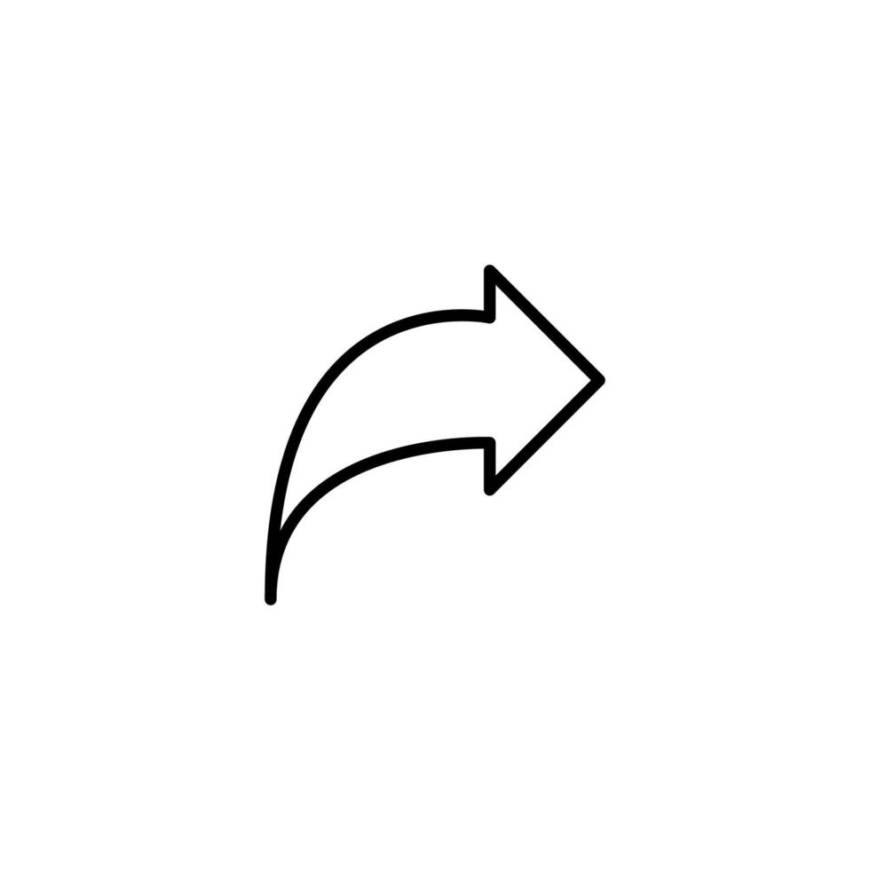 Arrow icon with outline style vector