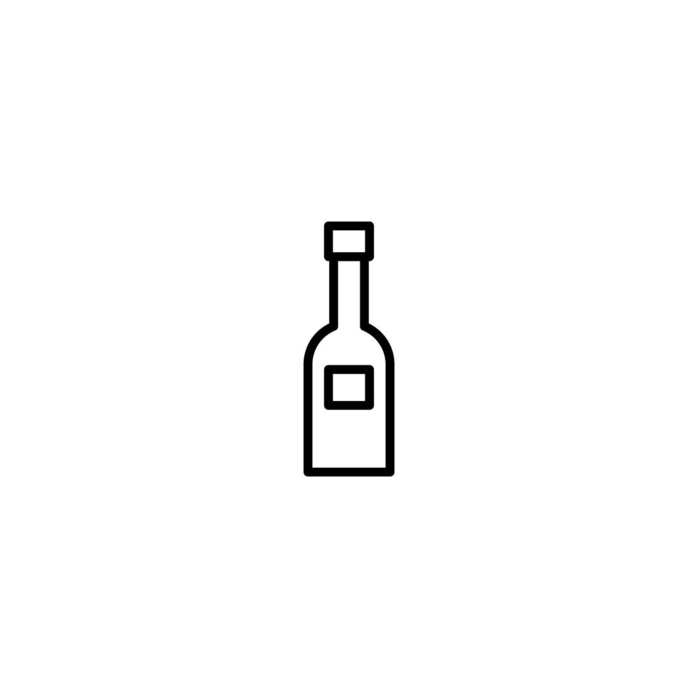 Bottle icon with outline style vector