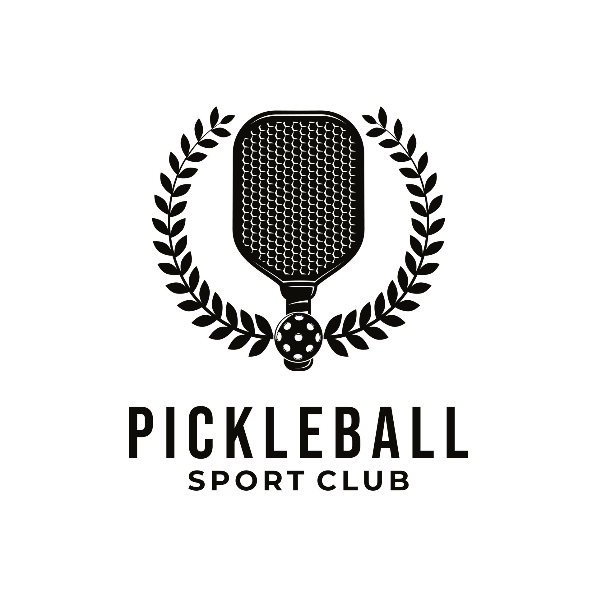 pickle ball sport graphic template. pickleball club game tournament