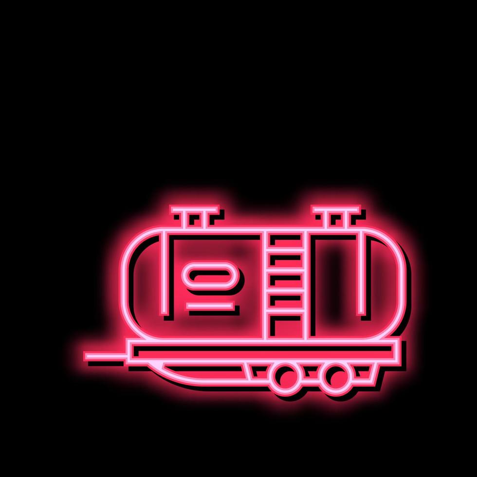 petrol transportation trailer neon glow icon illustration vector
