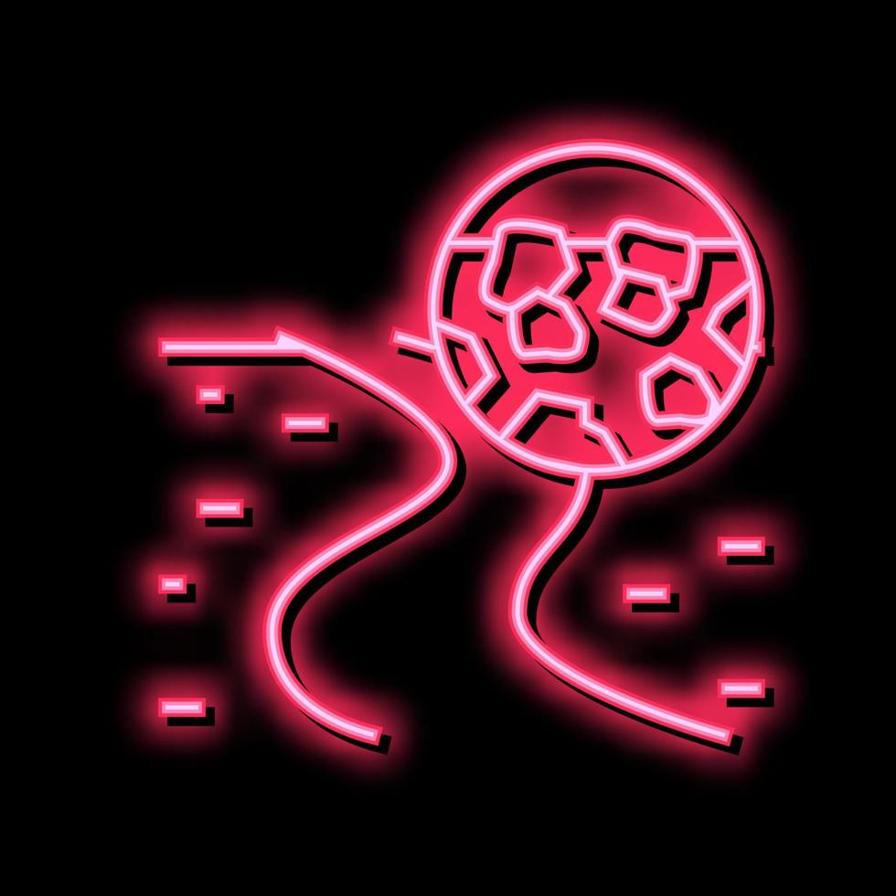 gravel road neon glow icon illustration vector