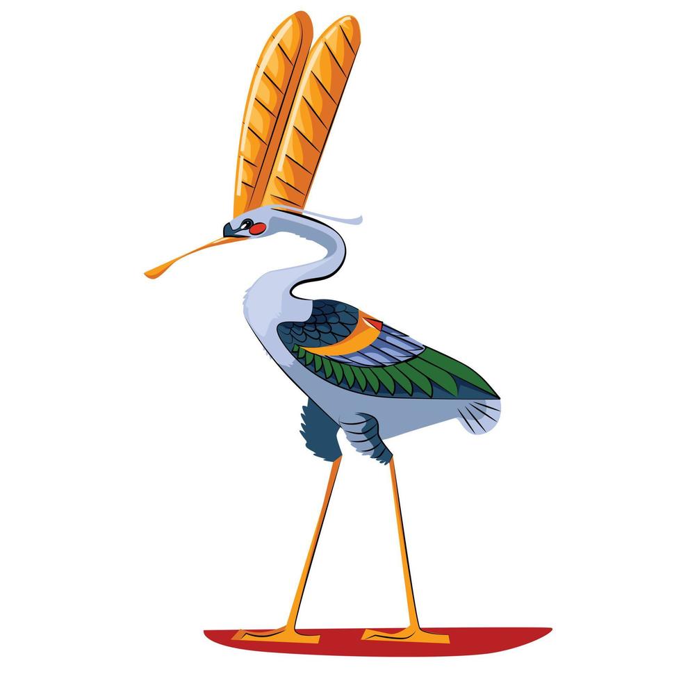 antiguo Egipto sagrado pájaro ibis ilustración vector