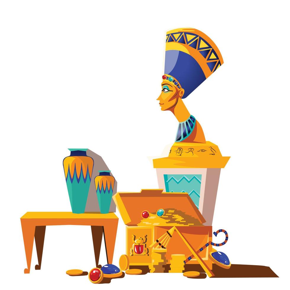 conjunto de dibujos animados de vector de antiguo egipto
