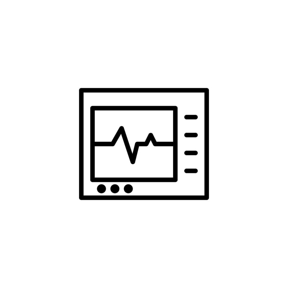 Medical records icon with outline style vector