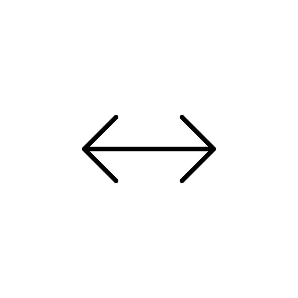 Arrow icon with outline style vector