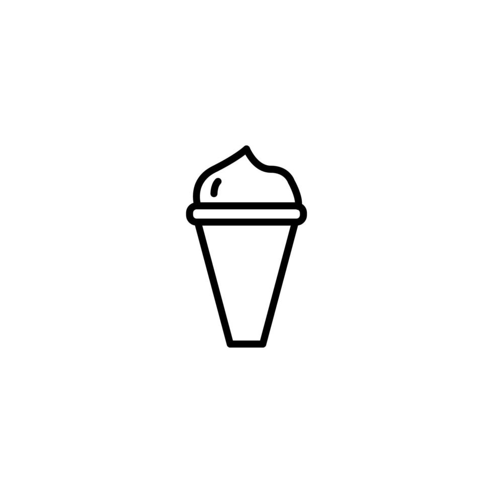 Ice cream icon with outline style vector