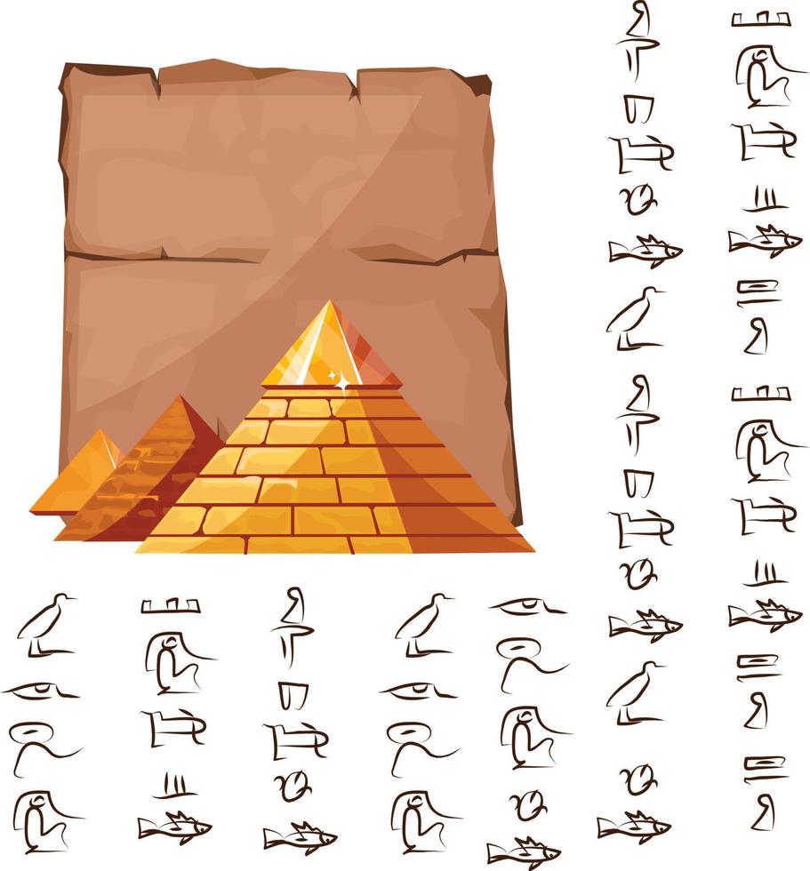 antiguo Egipto papiro parte dibujos animados vector