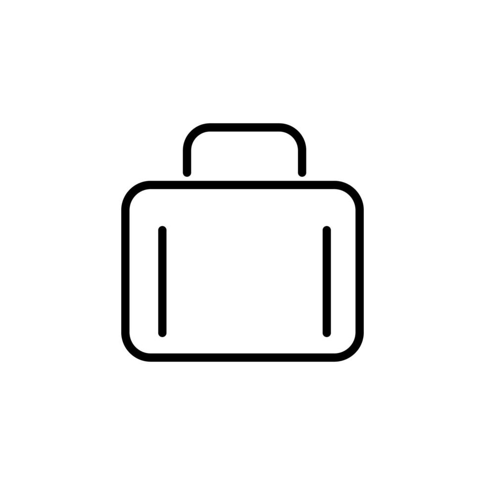 maleta icono con contorno estilo vector