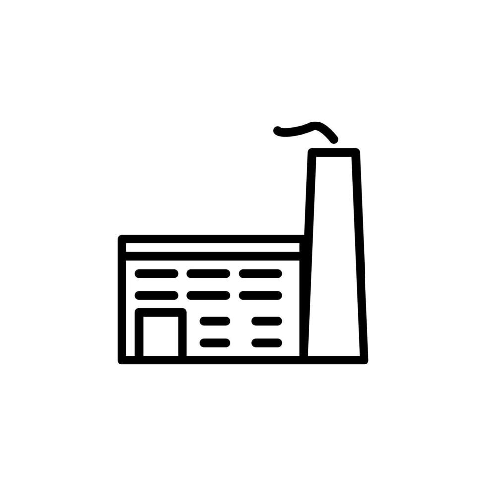 Building icon with outline style vector